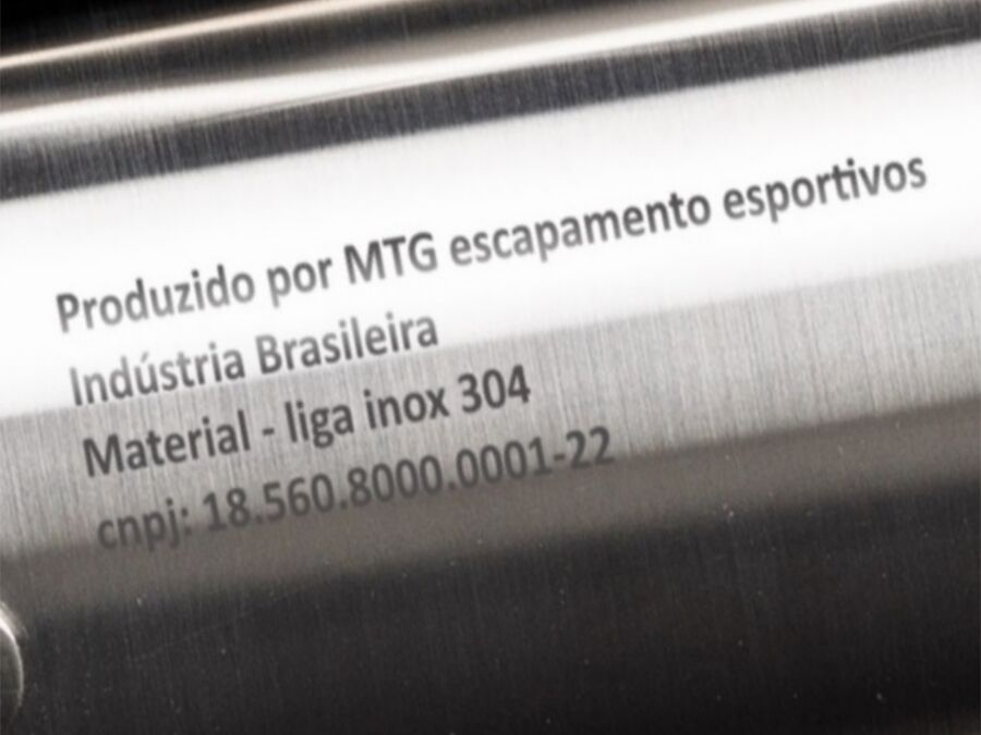 Ponteira de escapamento inox semi-direta com escudo Kawasaki Ninja